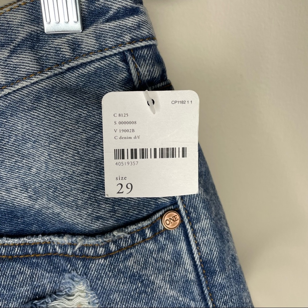 NWT One Teaspoon Distressed Jean Shorts Size 29 - Picture 4 of 6